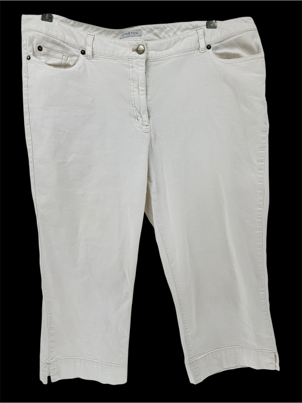 Liz Claiborne Villager White Cropped Stretch Jeans